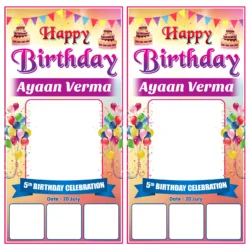 Birthday Flex Banner PSD Template – Happy Birthday Poster Design (Editable)