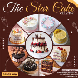 Premium Cake Shop Flyer PSD Template Bakery Social Media Post and Banner Design