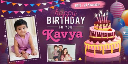 Birthday Celebration, Happy Birthday Banner Template Poster Design
