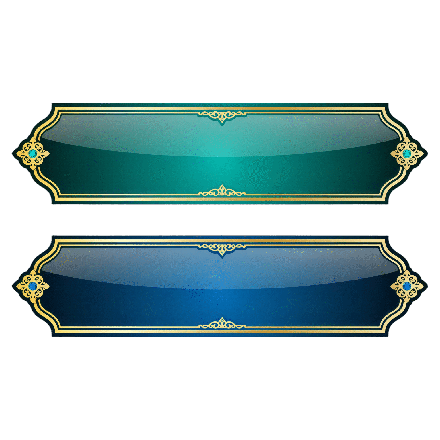 Luxury golden Islamic ornament PNG clipart text box shape