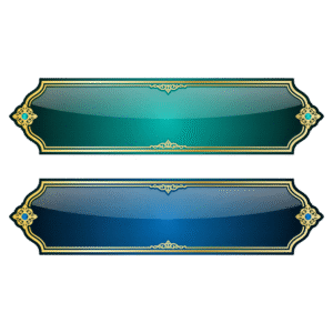 Luxury golden Islamic ornament PNG clipart text box shape