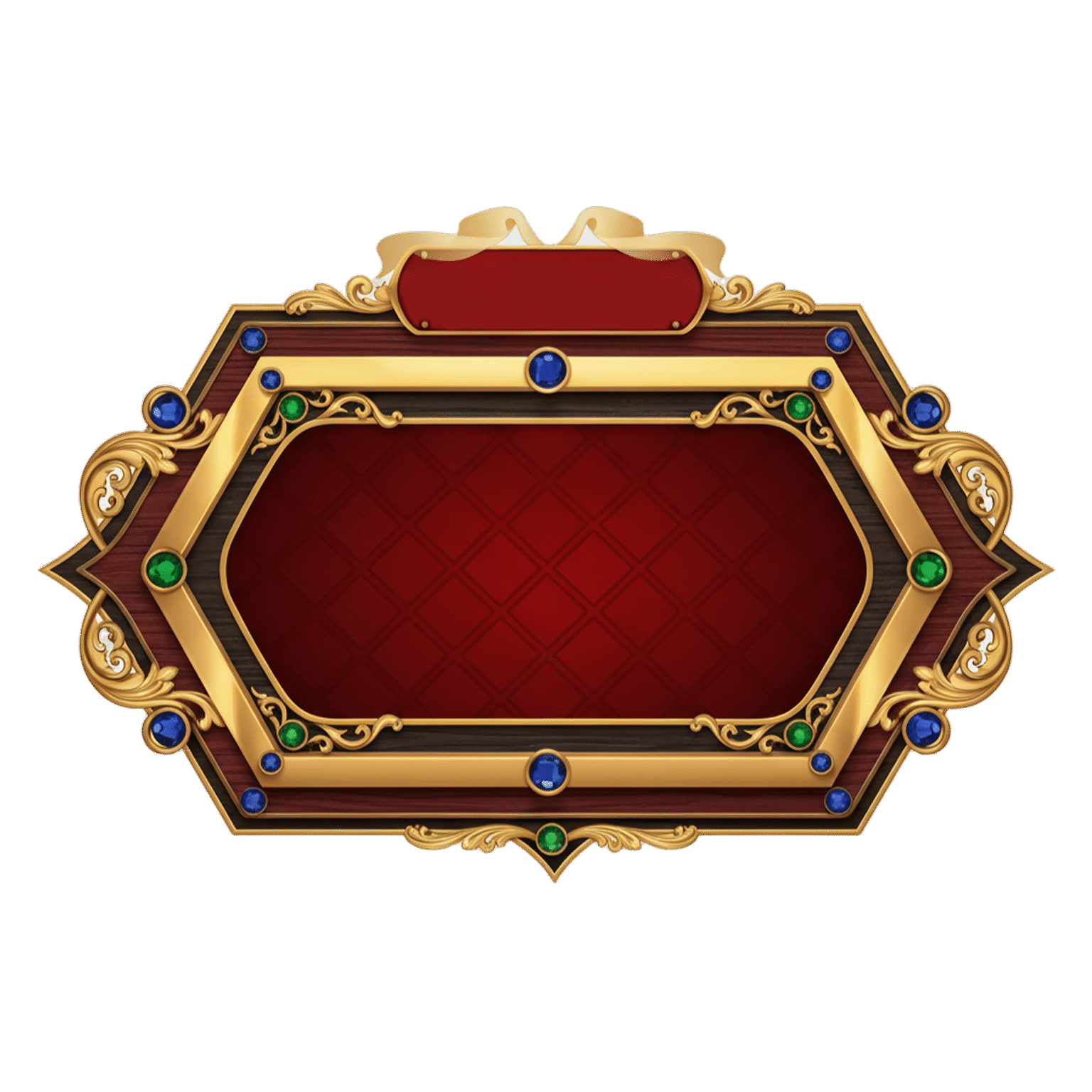 Luxury Golden Offer Label Frame PNG Design Royal Red and Gold Decorative Badge