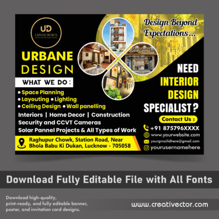 Download Banner Design Template, Interior Design Banner