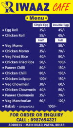 Restaurant and cafe visiting card banner flex poster menu card design with fast food items