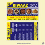 Restaurant & Cafe Visiting Card Design | Fast Food Menu Business Card Blue Yellow