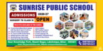 School banner flex design PSD for admission open campaign with campus facilities education institute poster