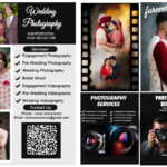 Wedding Photography Services Poster PSD Template | 5 PSD Design in One Single PSD File | Photographer Promotion Banner