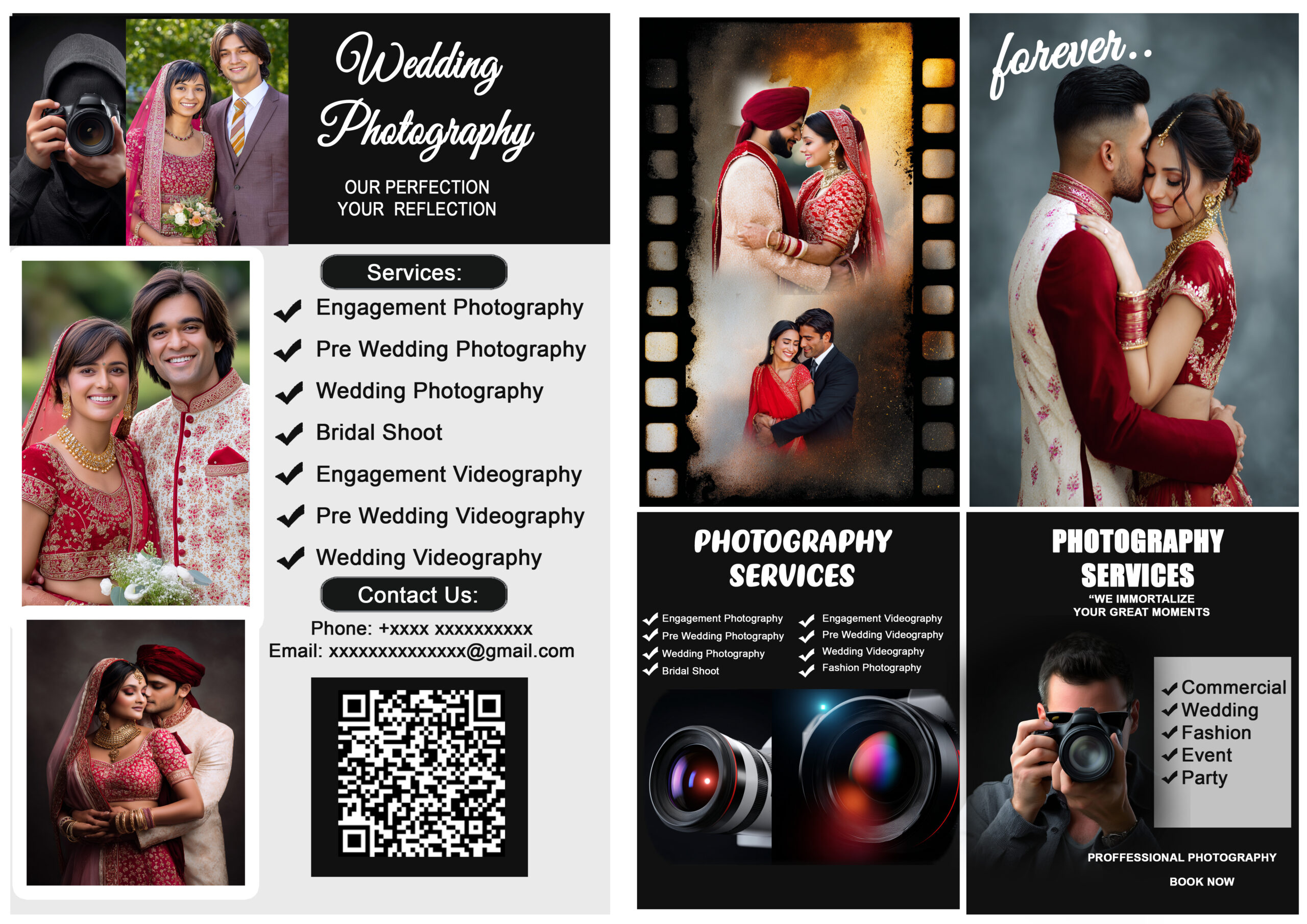 Wedding Photography Services Poster PSD Template | 5 PSD Design in One Single PSD File | Photographer Promotion Banner Wedding Photography Services Poster PSD Template | 5 PSD Design in One Single PSD File | Photographer Promotion Banner