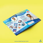 Hospital Doctor Clinic File Cover Design PSD Template for Heart Diabetes and Health Care Center