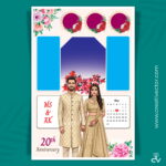 Wedding Anniversary Photo Frame Template PSD